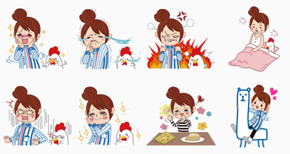 Line無料スタンプ ローソンクルー あきこちゃん