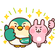 LINE無料スタンプ「ピスケ＆うさぎ×めいやす ペンタン」