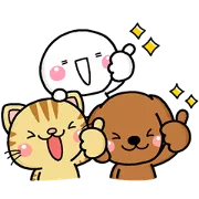 LINE無料スタンプ | いぬ・ねこのきもち×しろまる