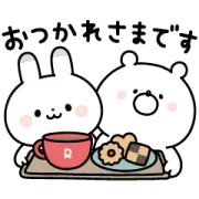 LINE無料スタンプ | リュリュらび×ガーリーくまさん