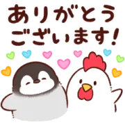 LINE無料スタンプ | もふペンギン×ローソン