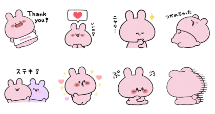 LINE無料スタンプ | あさみみちゃん × ダッシングディバ スタンプ内容 8個