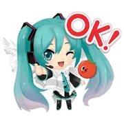 LINE無料スタンプ | バブル2×初音ミク