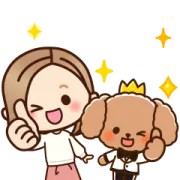 LINE無料スタンプ | 大人女子の日常×わんわん王子