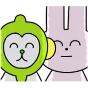 LINE無料スタンプ | 【毎日使える】うさぎとくま × LINEMO