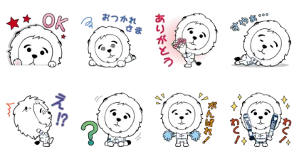 LINE無料スタンプ | 日常で使える♪ライオンズ たれおスタンプ スタンプ内容 8個