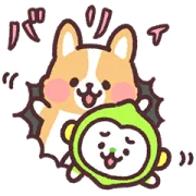 LINE無料スタンプ | アレンジできる♡まるまるコーギー×LINEMO