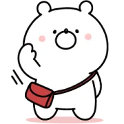 LINE無料スタンプ | ガーリーくまさん×ヤフージャパン