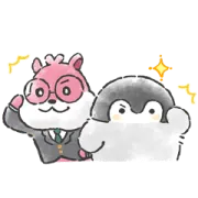LINE無料スタンプ | コウペンちゃん×みまもリス（第一生命）
