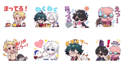 LINE無料スタンプ | ドズル社×麺づくり スタンプ内容 8個