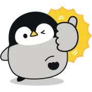 [無料LINEスタンプ] 心くばりペンギン × LINE NEWS