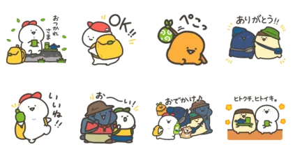 LINE無料スタンプ「綾鷹×お文具といっしょ」